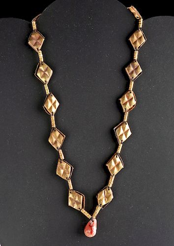Parthian 20K+ Gold Necklace with Shell Pendant