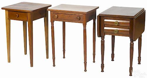 Two Pennsylvania cherry one-drawer stands, 19th c