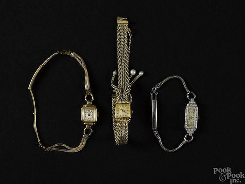 Three lady's wristwatches, to include two Tissot