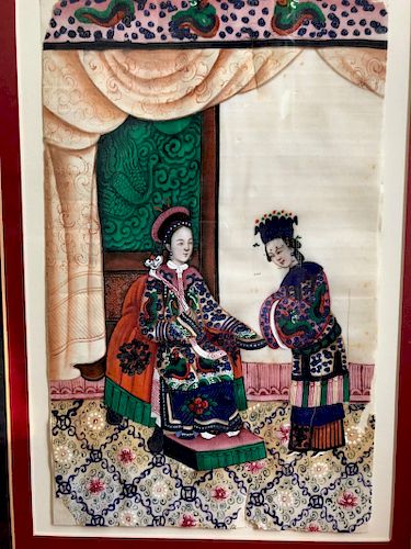 CHINESE ANTIQUE PAINTING WITH FRAME