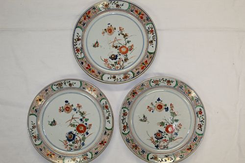 Three Kangxi Famille Verte Porcelain Dishes.