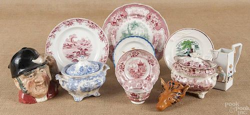 Group of transferware porcelain, 19th c., togethe