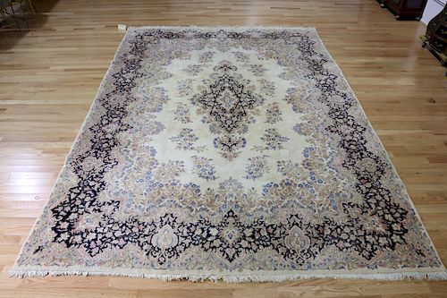 Antique And Finely Hand Woven Kirman Carpet .