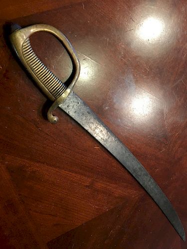 OLD French Infantry Sword with brass grip and D Guard, 28" total