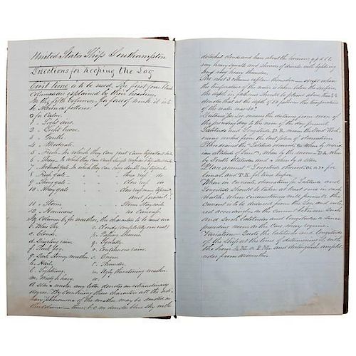 Ship's Log for the USS Southampton, 1851, Kept by Lt. Peter Turner 