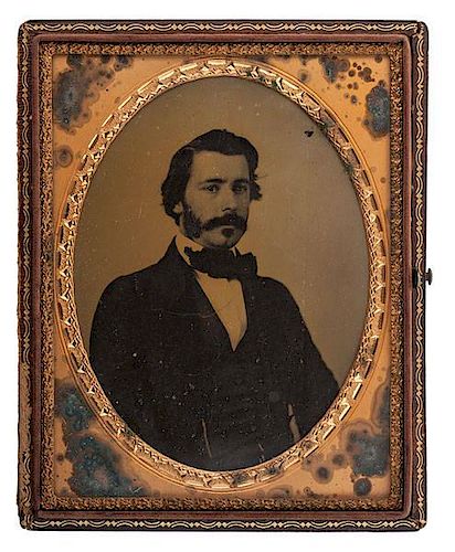Pre and Post-Civil War Photographs of Warren Adams, Including Half Plate Ambrotype by George S. Cook 