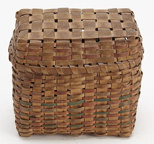 Small Indian Basket with Cover