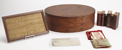 Oval Fingered Box with Contents