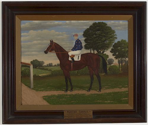 Master Charlie Horse Race Painting