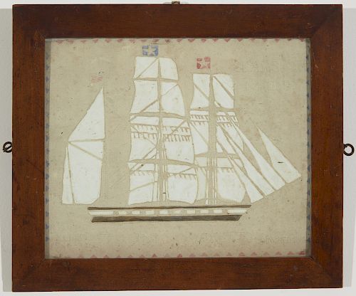 Ship John Carver - Watercolor & Pinprick