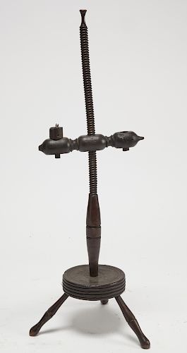 Wooden Screw Base Candlestand