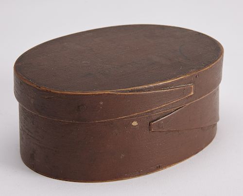 Painted Oval Shaker Box - Nutmeg