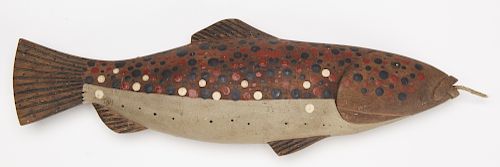 Carved and Painted Folk Art Fish