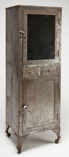 Antique Steel Medicine Cabinet
