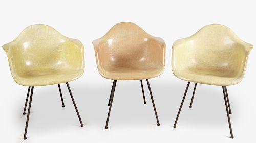 Three Herman Miller Shell Chairs