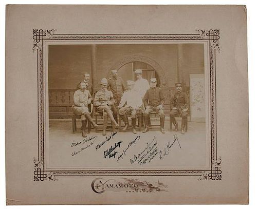 The Boxer Rebellion, Photographic Archive from the M.C. Foote Collection, Including Signed Portrait of Foote with European and Japanese Officials, Plu