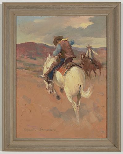 Two Western Paintings by Robert Wagoner