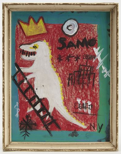 Jean-Michel Basquiat Oil Stick on Paper, 1982