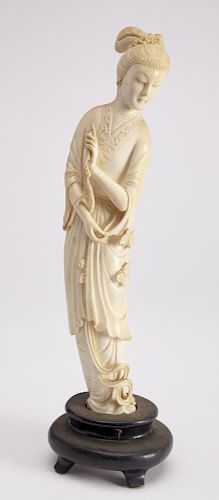 Tall Chinese Carved Female Figure