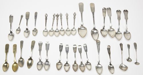 Coin Silver and Sterling Spoon Lot