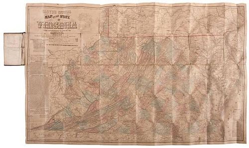 Lloyd's Official Map of the State of Virginia from Actual Surveys by Order of the Executive 1828 & 1859, Corrected and Revised in 1862 