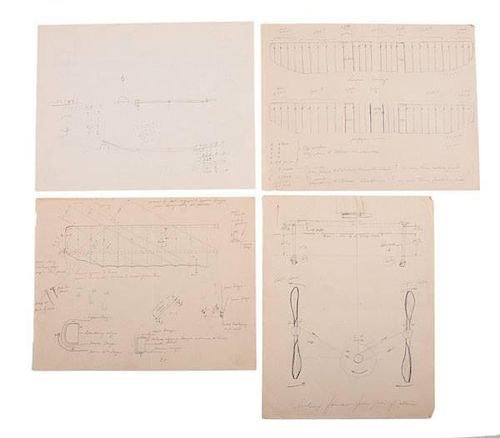 Wright Brothers, Louis P. Christman's Working Notebook, Including Diagrams, Stock Requisitions, Sketches, and Other Correspondence on Reconstruction o