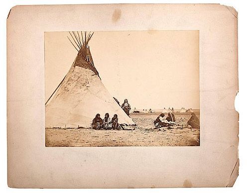 Will Soule Albumen Photograph of an Arapaho Camp 