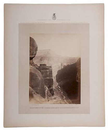 Timothy O'Sullivan Wheeler Expedition Photograph, Grand Canon, Colorado River, Mouth of Kanab Wash, Looking East 
