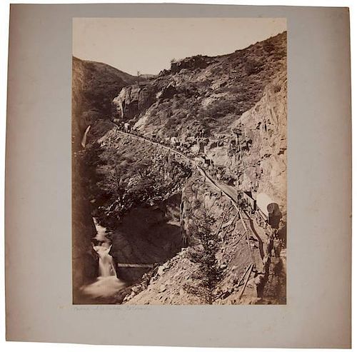 Indian Supply Train, Ute Pass, Albumen Photograph Attributed to Charles Weitfle 