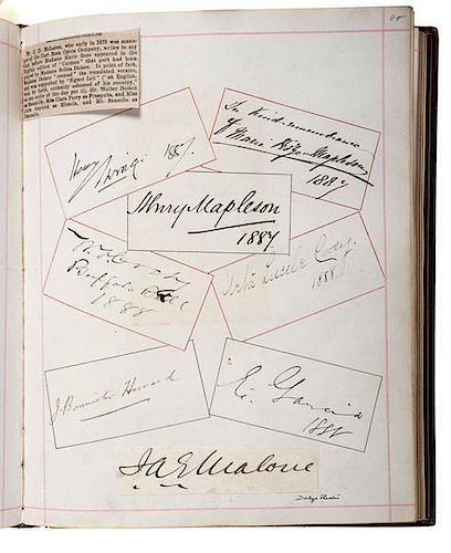 English Autograph Album Containing W.F. Buffalo Bill Cody's Signature, Plus Other Notable Victorian-Era Figures, Ca 1863-1904 