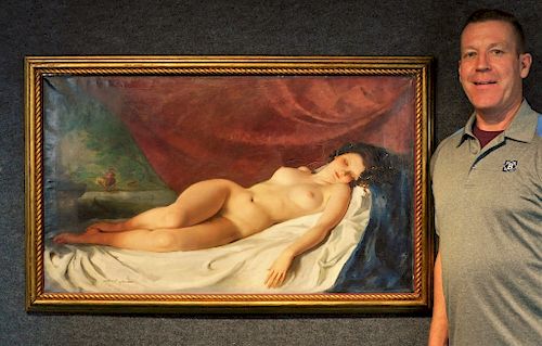 Maria Szantho Reclining Nude Portrait Painting