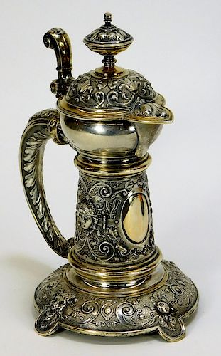 German Frey and Sohne Silver Pitcher
