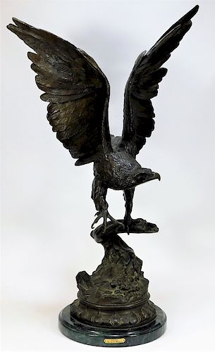 Jules Moigniez Bronze Animalier Eagle Sculpture