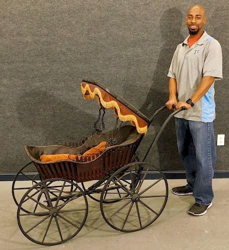 19C Haskell Brothers Victorian Baby Carriage