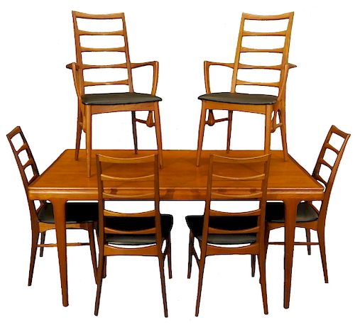 Danish Niels Koefoed Lis Chair Dinning Room Set