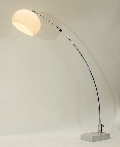 MCM Adjustable Chrome Rod Arc Floor Lamp