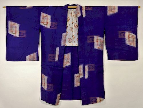 Japanese Purple Blocks Haori Jacket