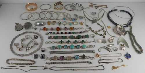 JEWELRY. Assorted Grouping of Sterling Jewelry.