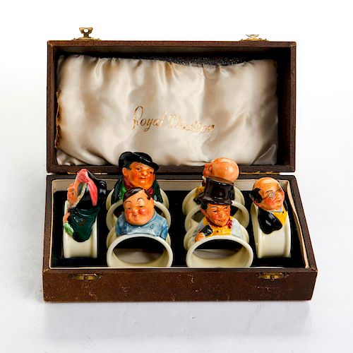 COMPLETE ROYAL DOULTON CHARLES DICKENS NAPKIN RING SET