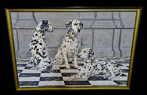 ANDERSON SGN. OIL ON CANVAS DALMATIONS