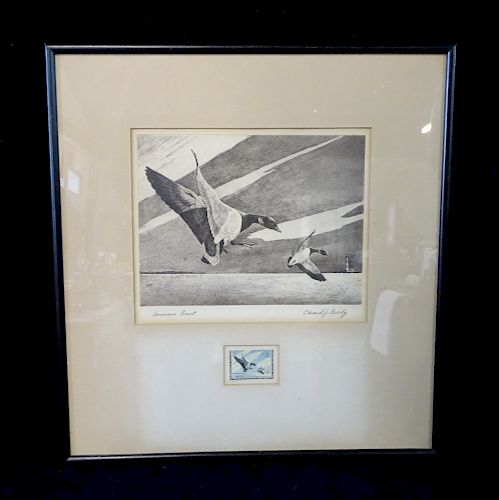 1963 FEDERAL DUCK STAMP PRINTOF AMERICAN BRANT BY EDWARD BIERLY 