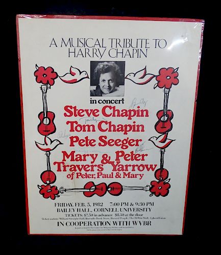SGN. POSTER MUSICAL TRIBUTE TO HARRY CHAPIN