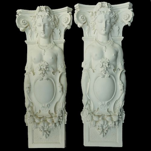 2 Neo Classical Architectural Wall Pilasters