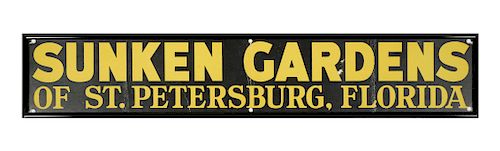 ST. PETERSBURG Vintage Sunken Gardens Sign