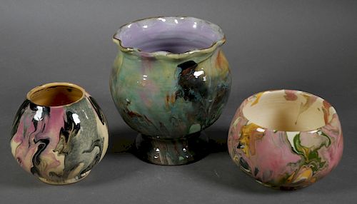 SILVER SPRINGS POTTERY, 3 Vases