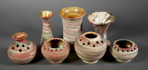 SILVER SPRINGS POTTERY, 7 Vases