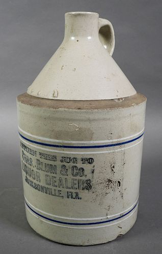 JACKSONVILLE 1 gal Stoneware Liquor jug