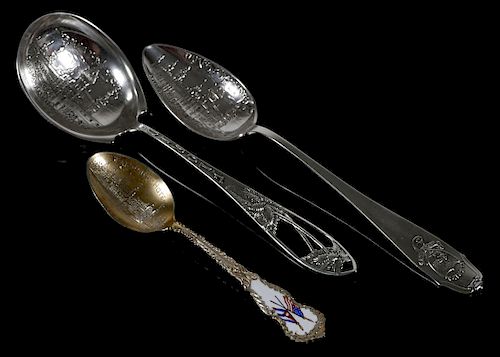 TAMPA (3) Sterling Souvenir Spoons