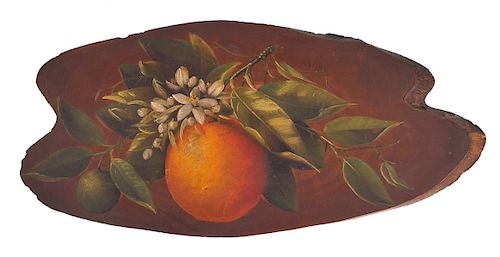 FLORIDA Old Primitive Painting on Fruit Wood