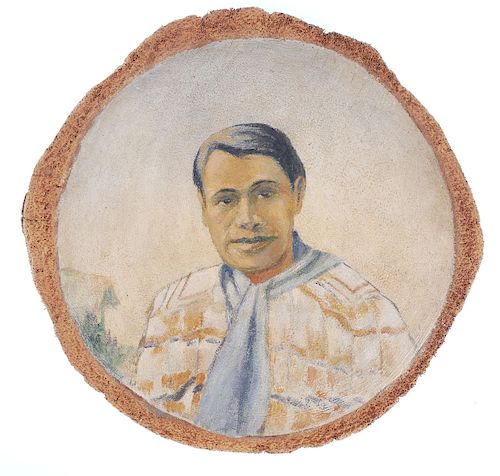FLORIDA Portrait Painting, possibly Seminole